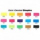 Set of 6 250ml Drawing Ink Bottles: Primary Yellow, Bright Red, Primary Blue (Cyan), Fir Green, Black, Sienna
