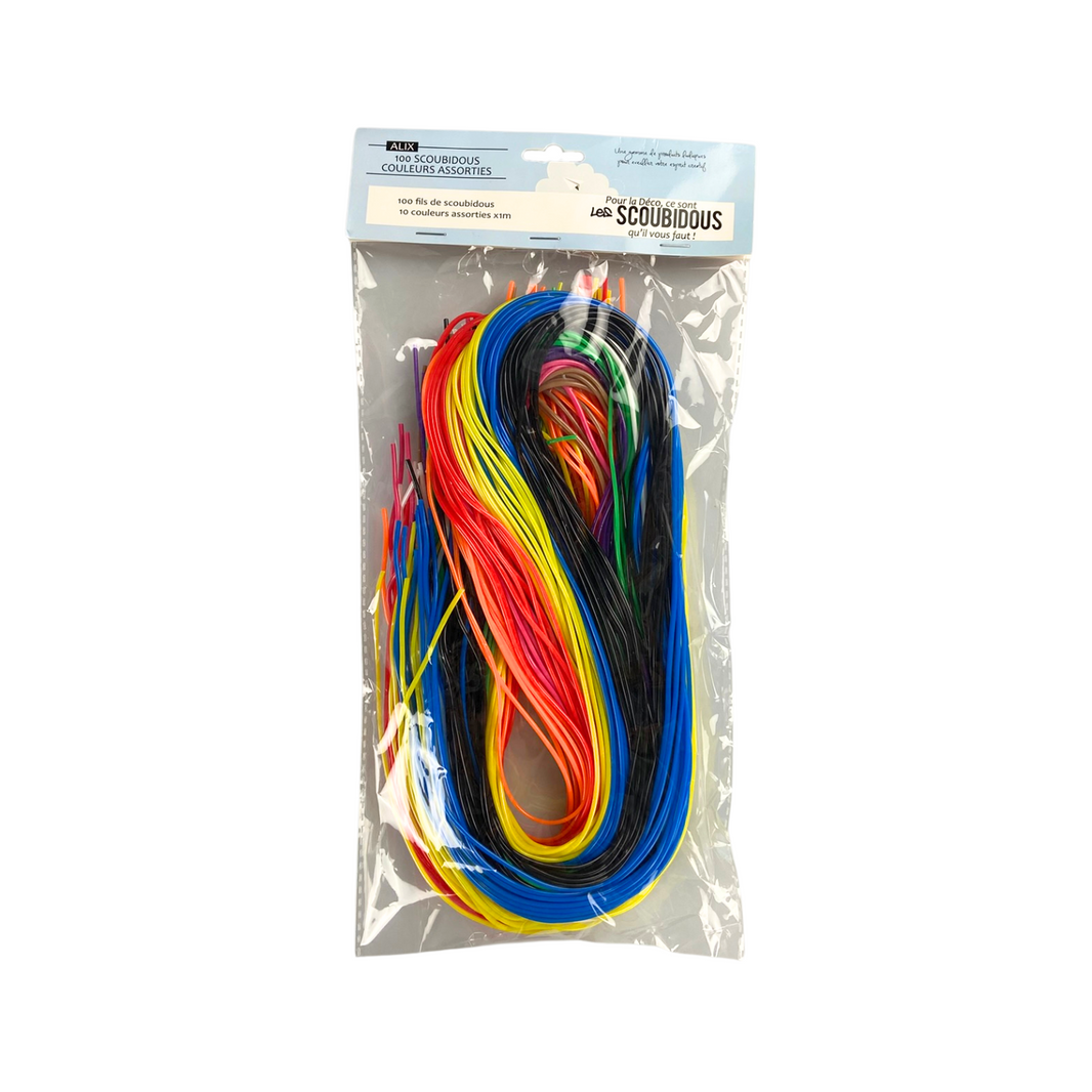 Sachet de scoubidous - couleurs assorties - 1 mètre
