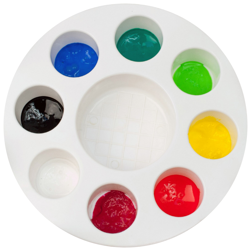 Palette Peinture seul pour pinceau pochoir avec corps plastique