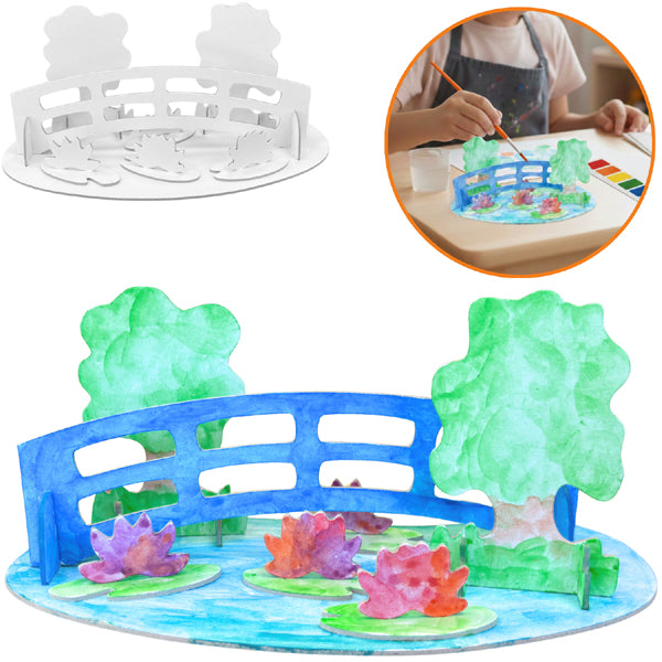 Lot de 5 sculptures Nénuphars, à décorer à la manière des p'tits artistes en Pure'Compact