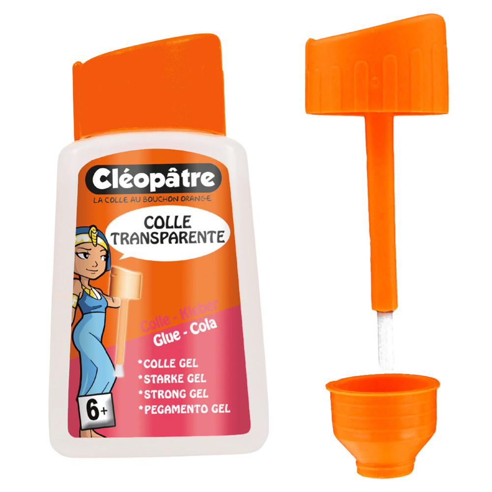 Colle transparente "Adhésive" en 80g avec pinceau incorporé