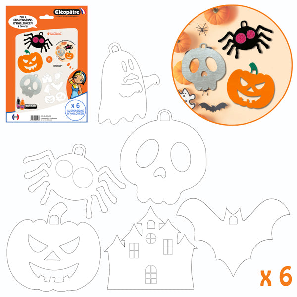 Suspensions d'Halloween en carton à décorer