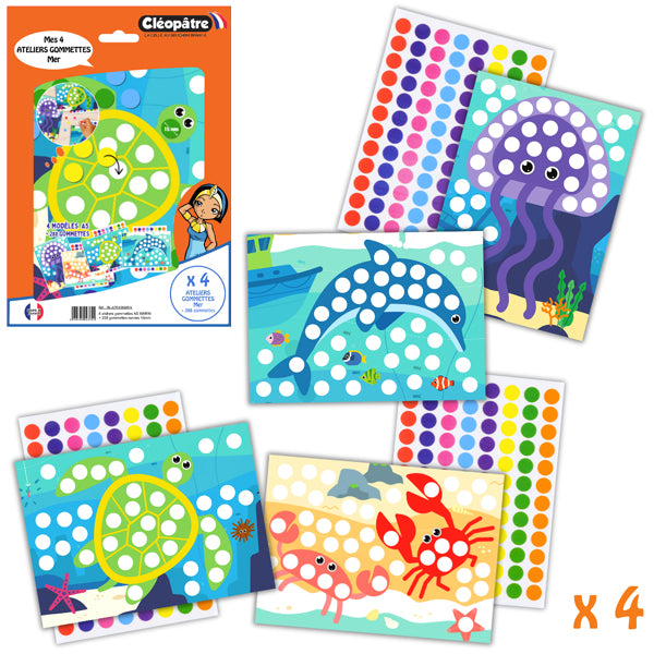 4 Ateliers gommettes A5 - 288 gommettes