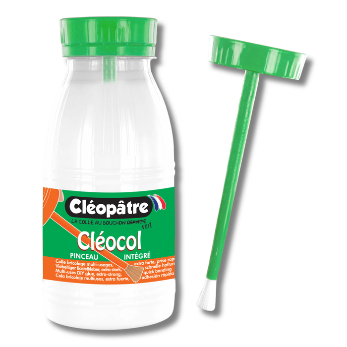 Cléocol en flacon de 250g avec pinceau intégré