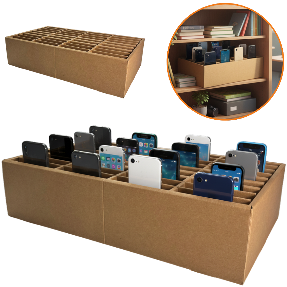 Cléo'Pause Écran, casier collectif au format classe pour le rangement de 36 téléphones