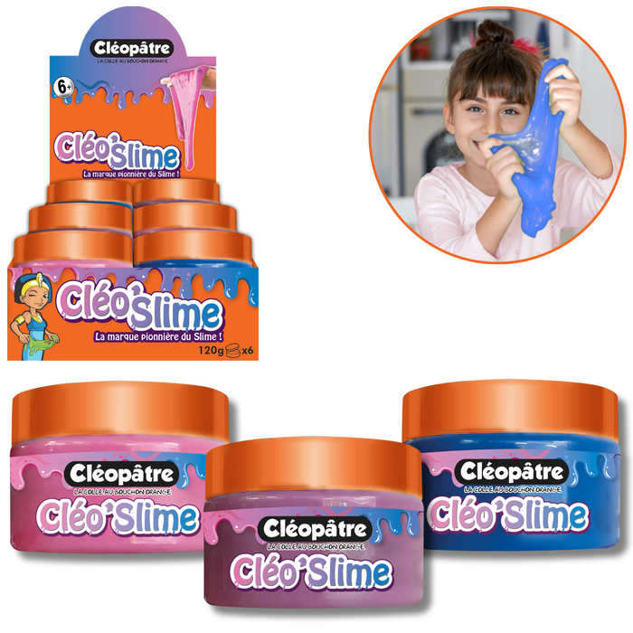 Cléo'Slime display de 6 pots de 120g de Slime