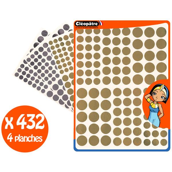 Gommettes Rondes - Or et Argent