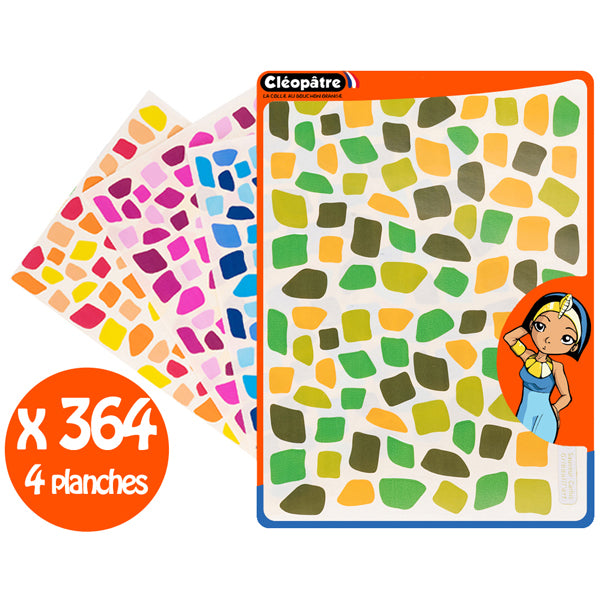 Gommettes mosaïques - 4 couleurs