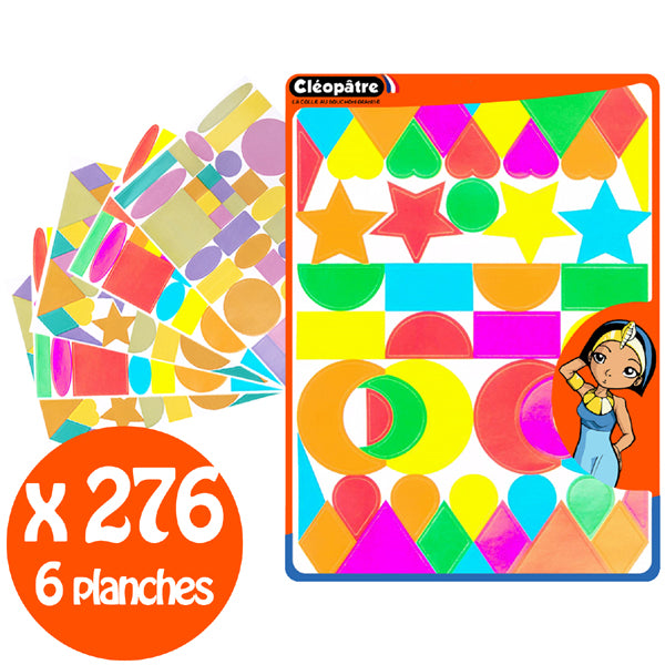 276 Gommettes géométriques - + de 11 formes - 12 couleurs
