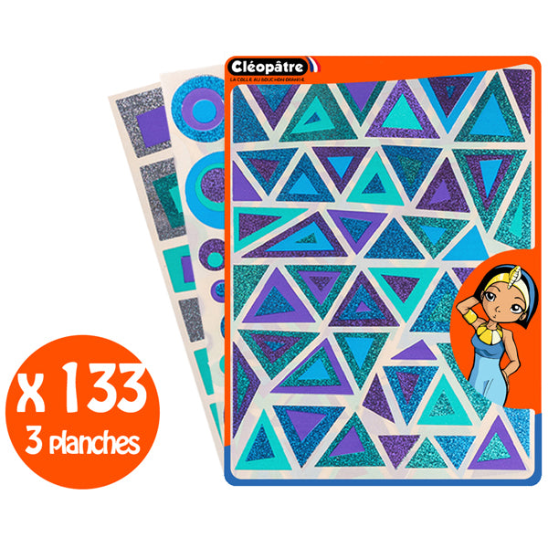 Gommettes multiformes artistiques holographiques - multi couleurs