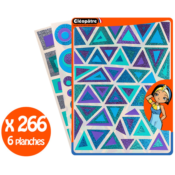 Gommettes multiformes artistiques holographiques - multi couleurs