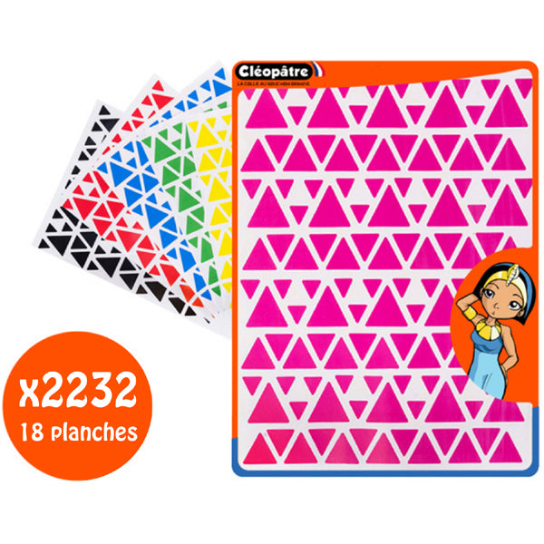 2232 Gommettes triangles - 6 couleurs