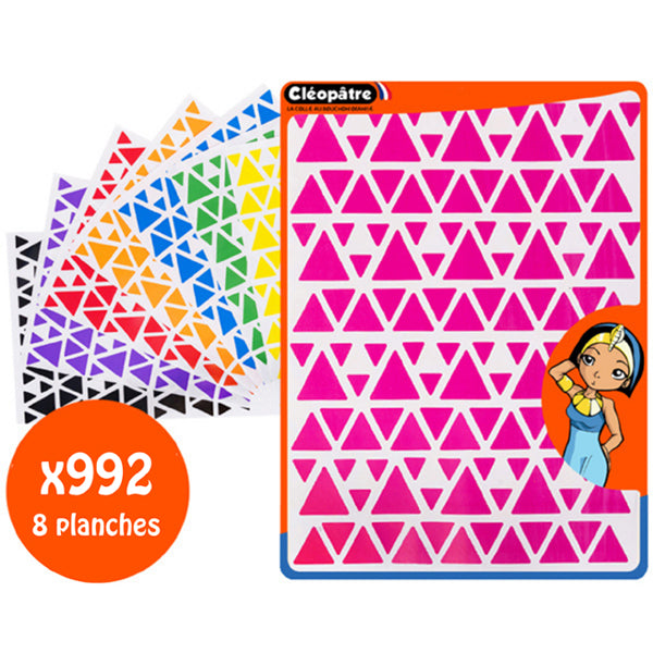 Gommettes triangles - 8 couleurs