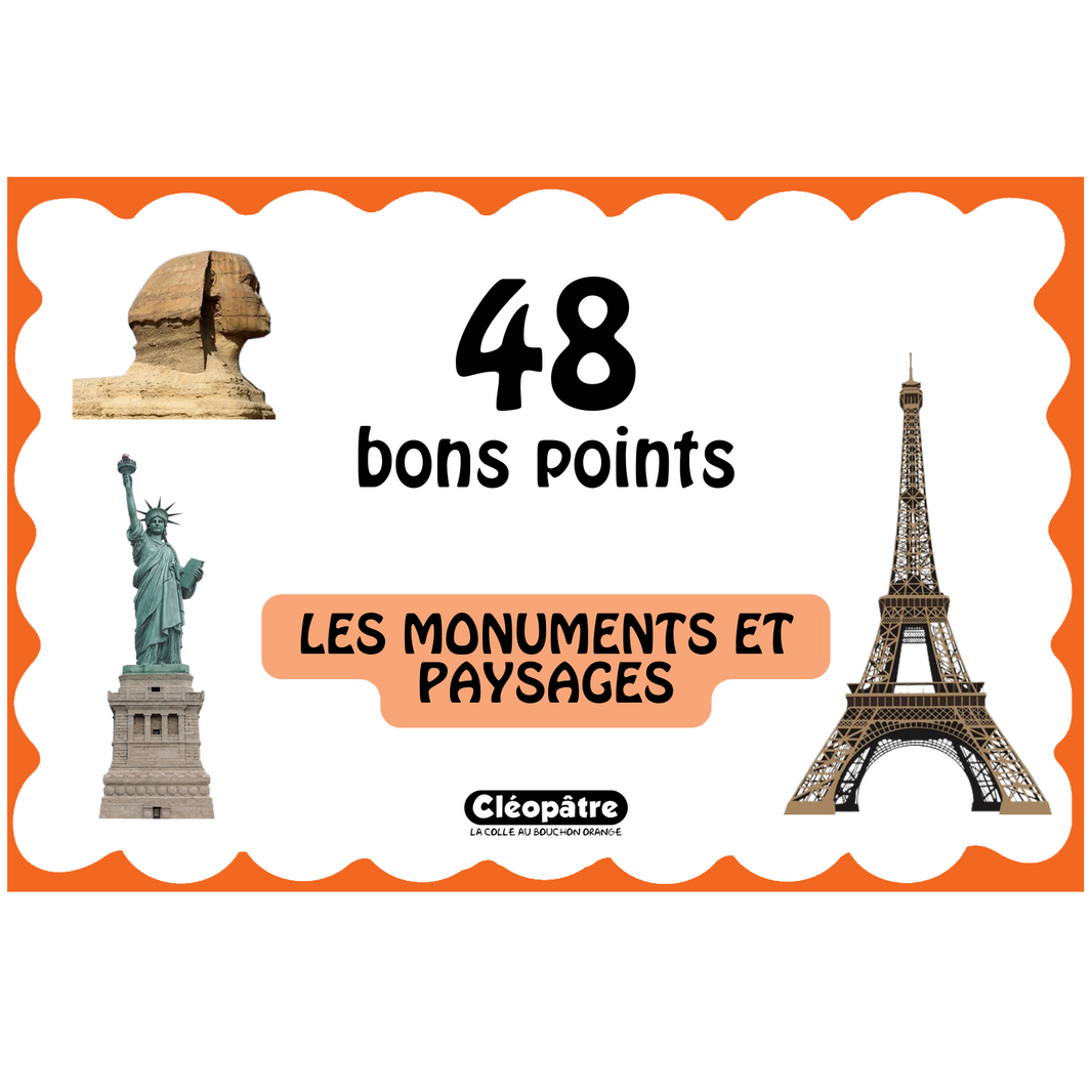 Lot de 48 grandes images bons points
