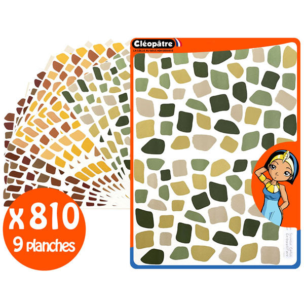 Gommettes mosaïques - 3 couleurs