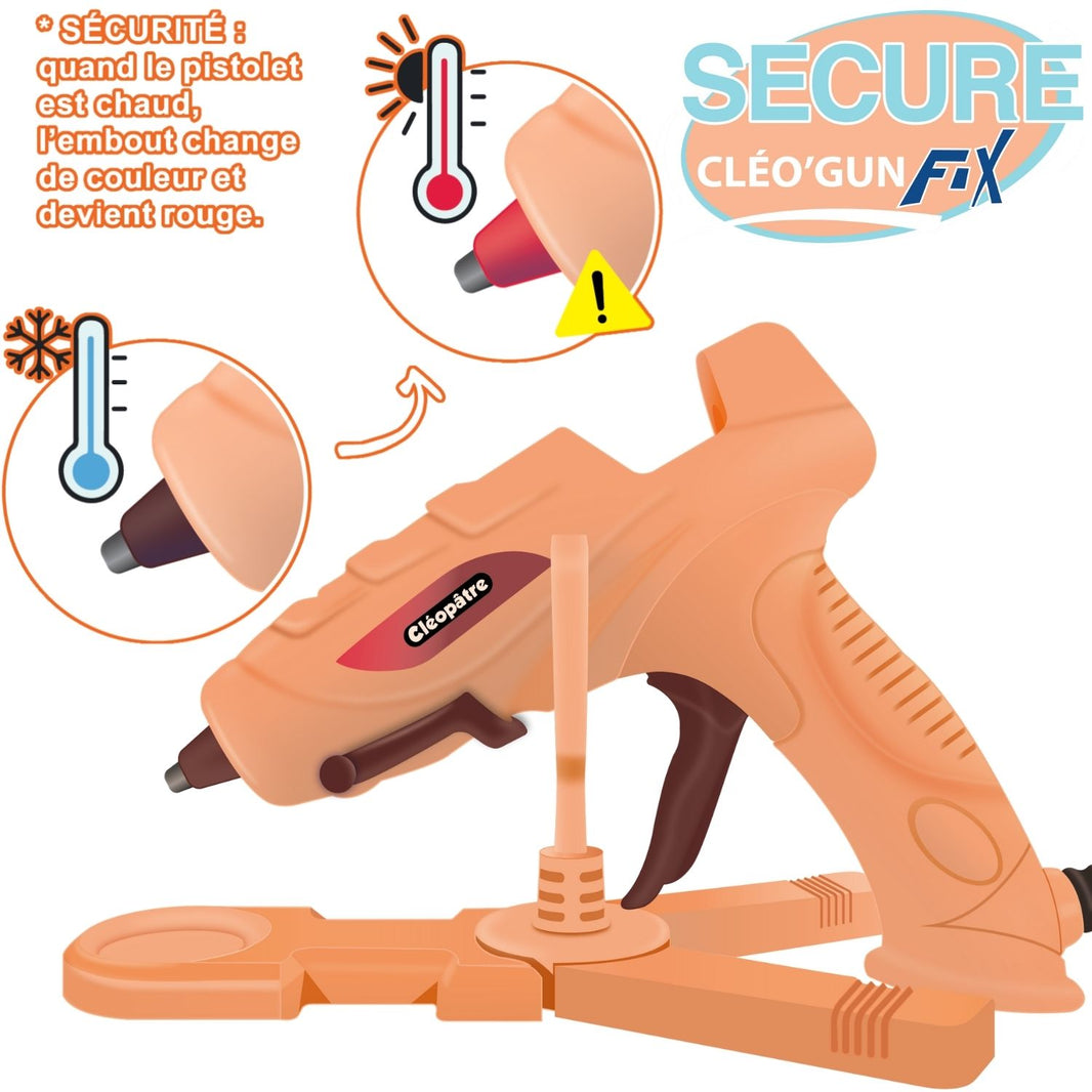 PACK DÉCOUVERTE Pistolet Cléo'GUN FIX SECURE + station + 10 bâtons recharges + 2 pinces