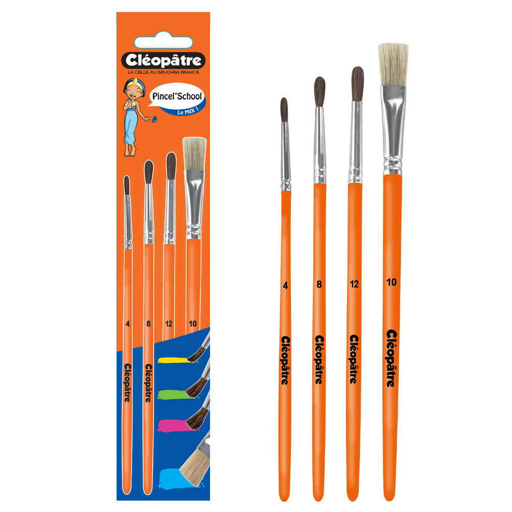 Pincel'School - pinceaux poney et brosse