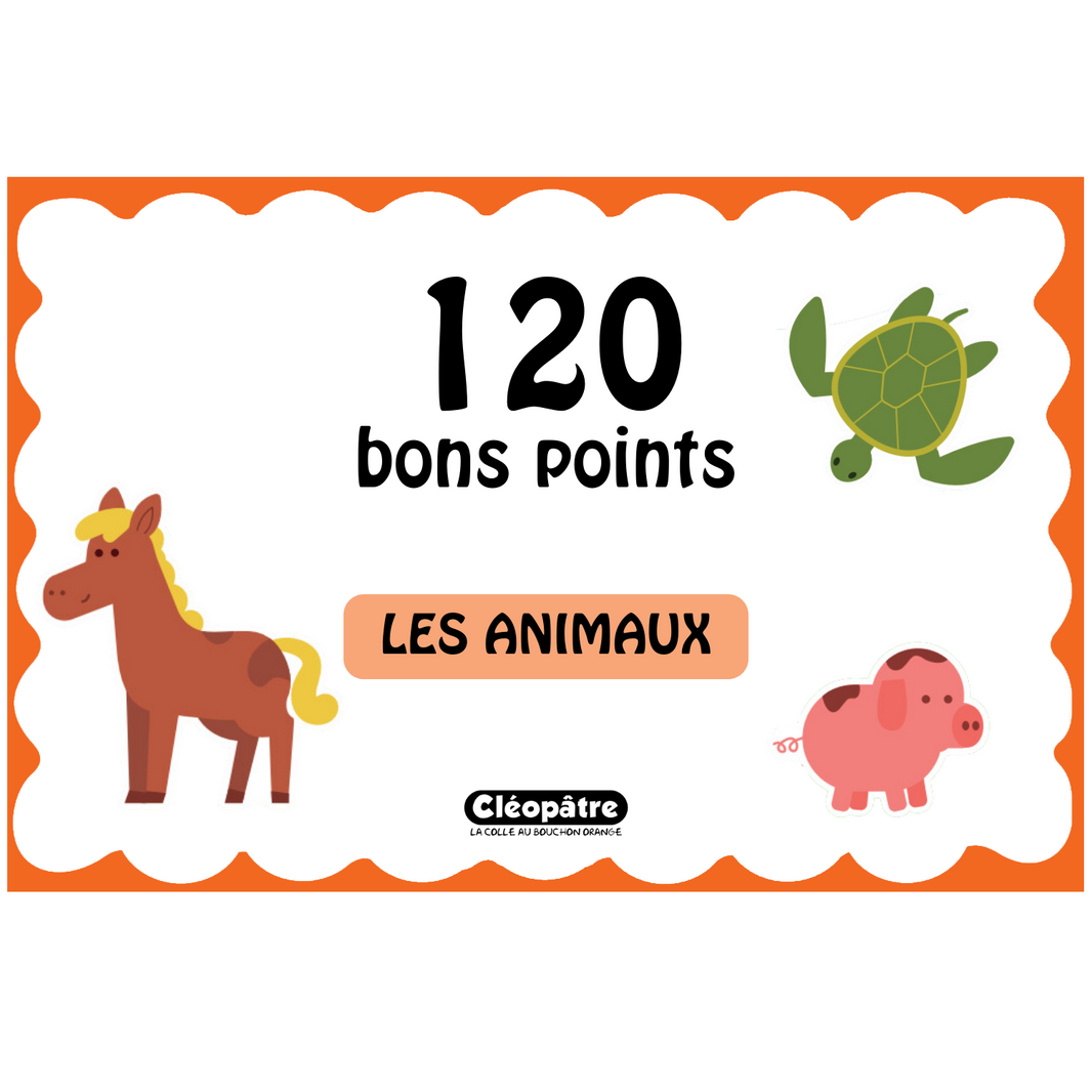 Lot de 120 petites images bons points
