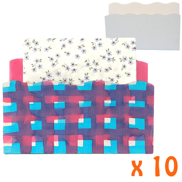 10 porte-serviettes en carton à décorer