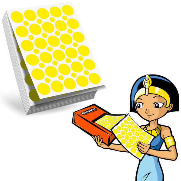 Recharge ECOPACK - 3000 gommettes rondes - 8, 18mm