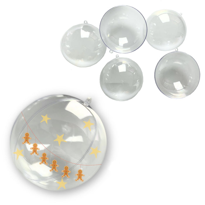 Lot de 6 boules en plastique transparent