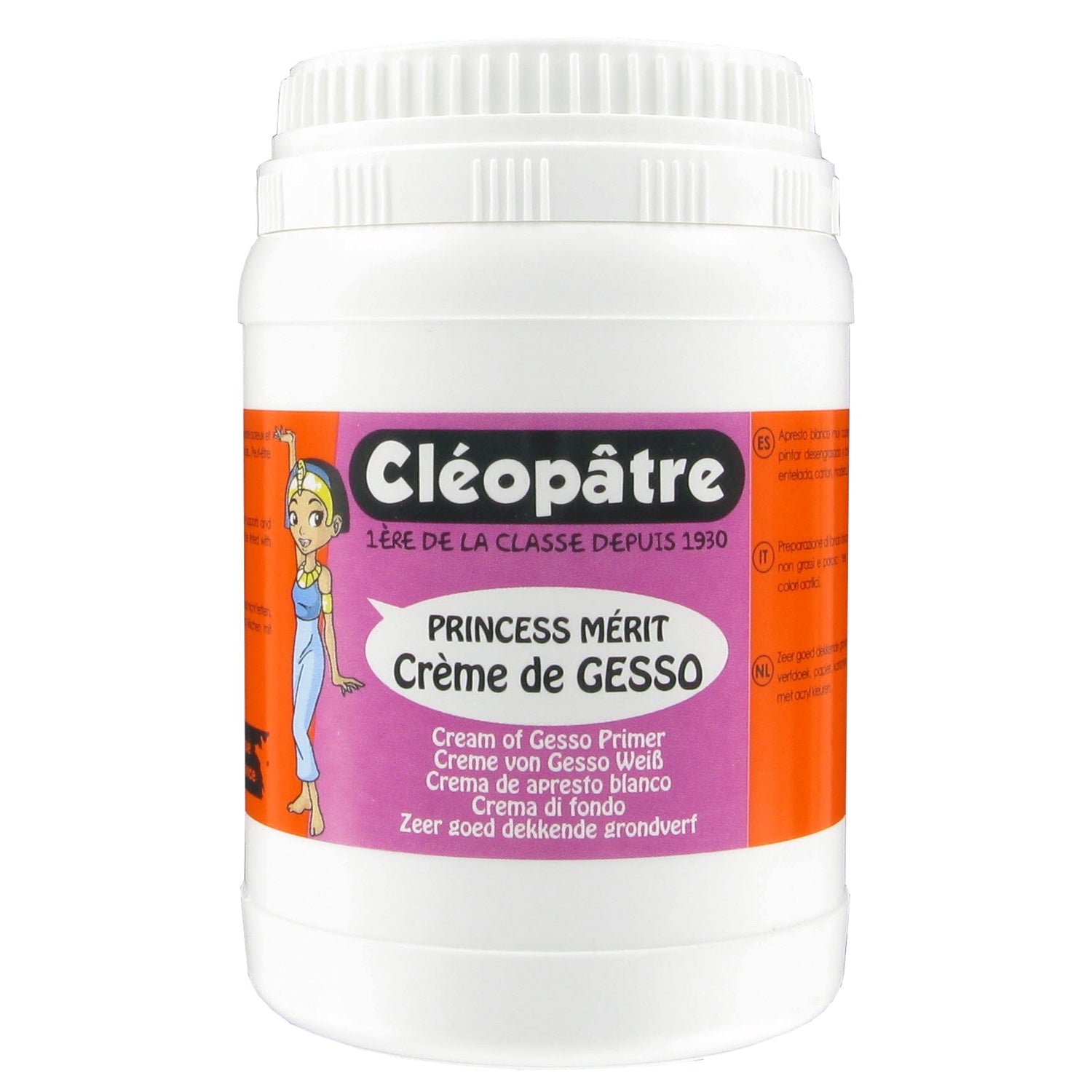 Crème de GESSO Princess Mérit 250ml (peinture d'apprêt, sous-couche blanche)