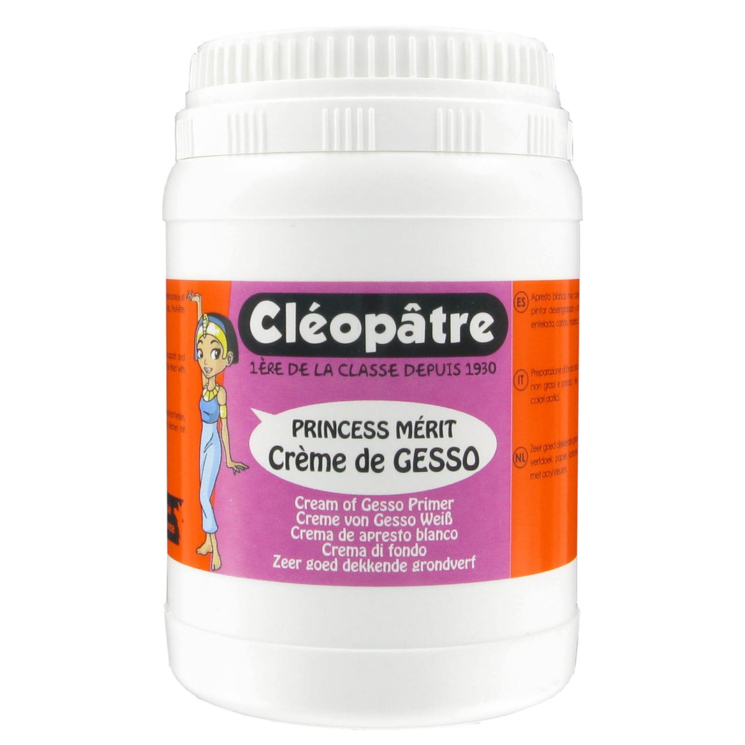 Crème de GESSO Princess Mérit 250ml (peinture d'apprêt, sous-couche blanche)