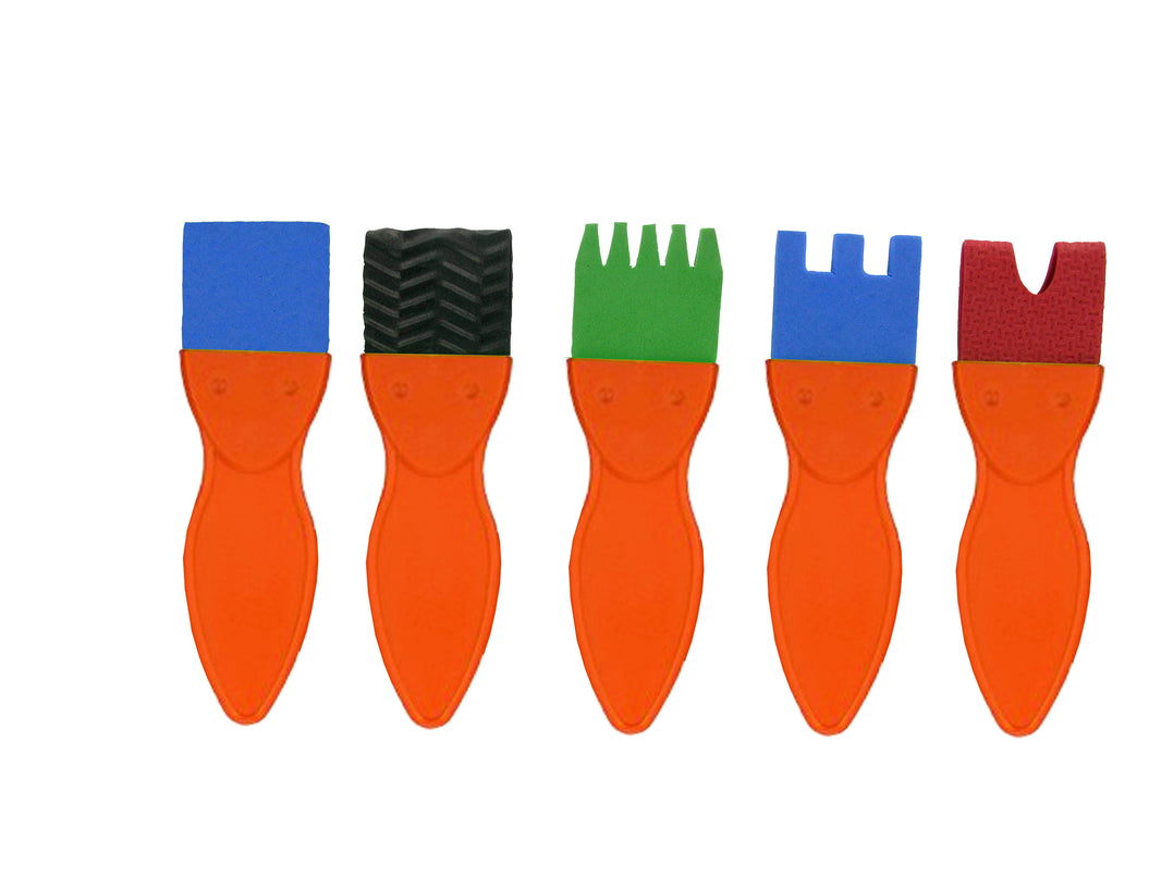 Lot de 5 brosses fantaisie 4cm