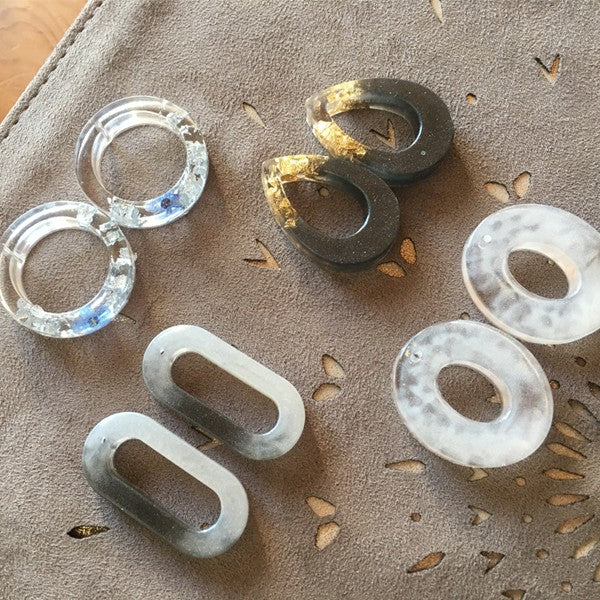 Moule résine boucles oreilles