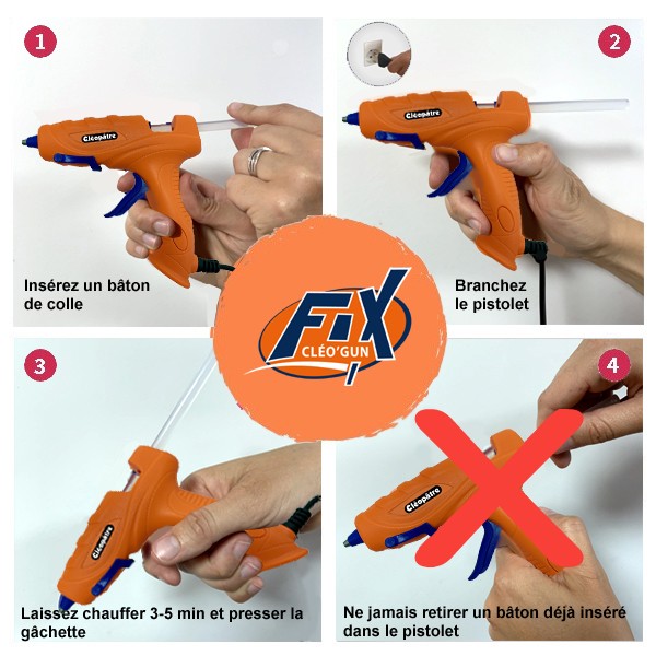 Pistolet à colle Cléo'GUN FIX