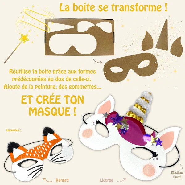 Coffret de 5 flacons de peinture gouache Primaire 100ml + 1 masque