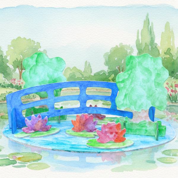 Lot de 5 sculptures Nénuphars, à décorer à la manière des p'tits artistes en Pure'Compact