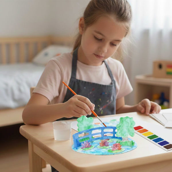 Lot de 5 sculptures Nénuphars, à décorer à la manière des p'tits artistes en Pure'Compact