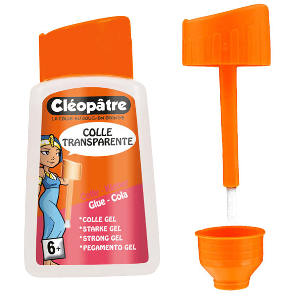 Colle transparente "Adhésive" en 80g avec pinceau incorporé