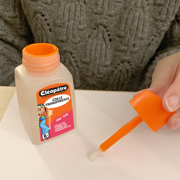 Colle transparente "Adhésive" en 80g avec pinceau incorporé