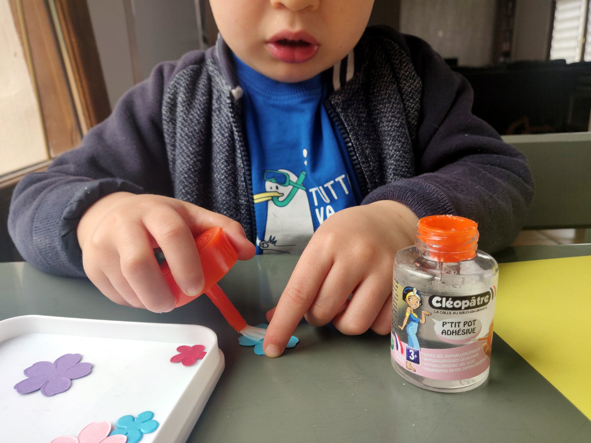 P'tit Pot Colle transparente hypoallergénique "Adhésive" en 50gr