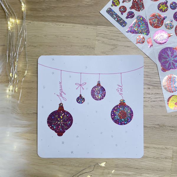 Gommettes boules de noël - multi couleurs