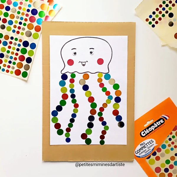 240 Gommettes Rondes - 8 couleurs