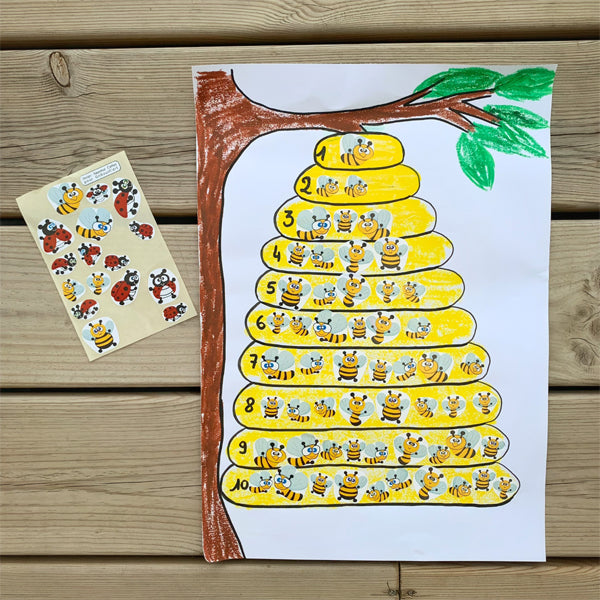 120 Gommettes coccinelles/abeilles