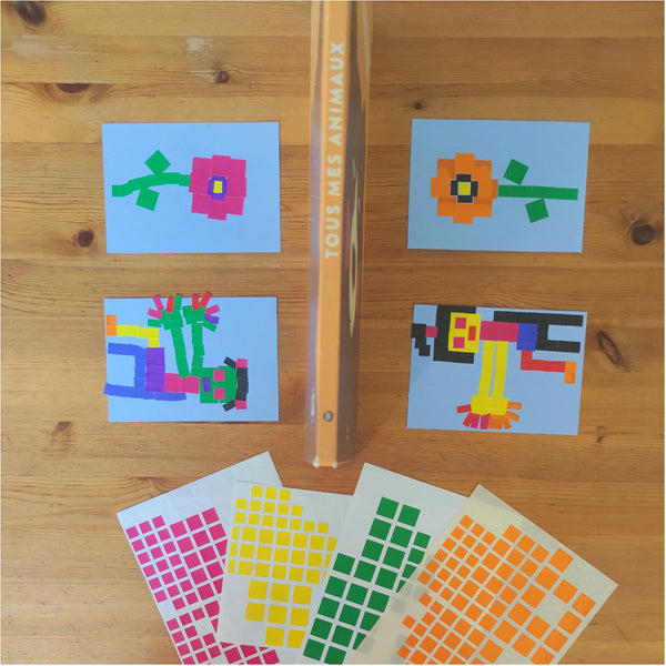 744 Gommettes carrées métallisées - 8 couleurs