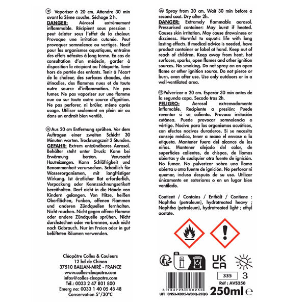 Aéro'Vernis Satin en 250 ml