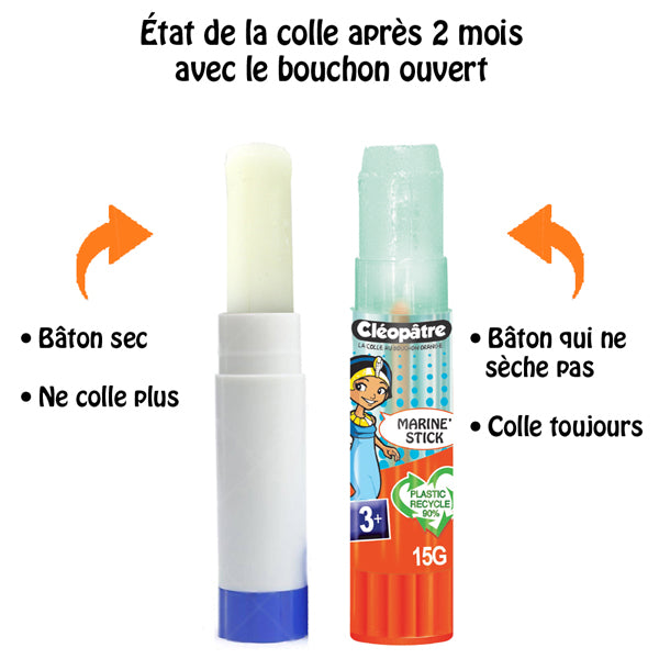 Boîte de 48 bâtons de colle Cléostick "Marine" en 15g