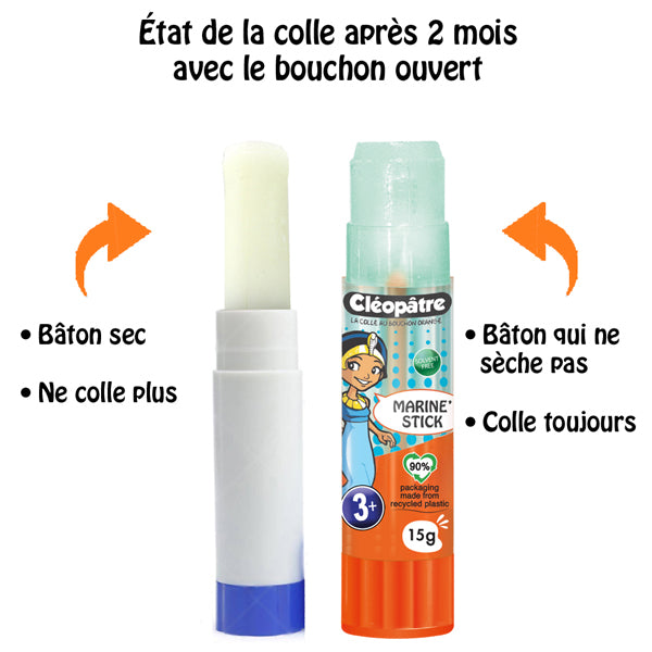 Boîte de 48 bâtons de colle Cléostick "Marine" en 15g