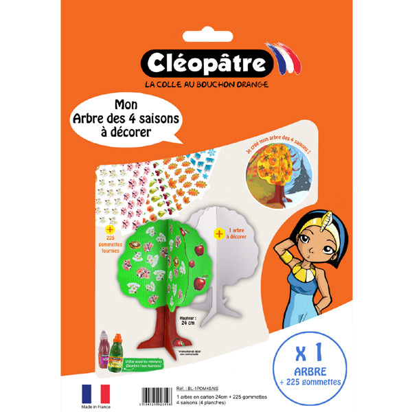 Arbre en carton à décorer + 225 gommettes 4 saisons