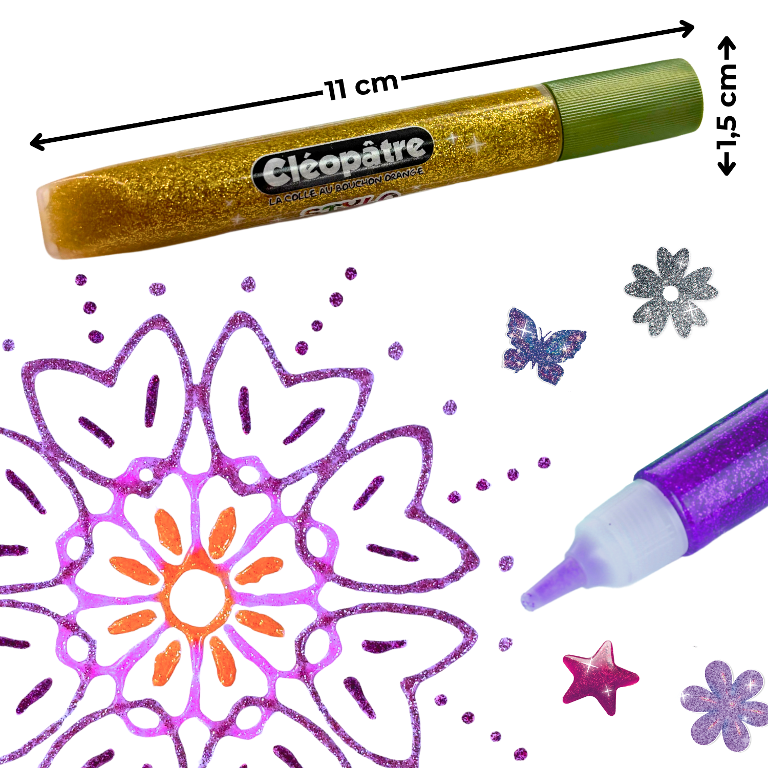 10 Stylos Colle Pailletée 12g - Glitter Glue
