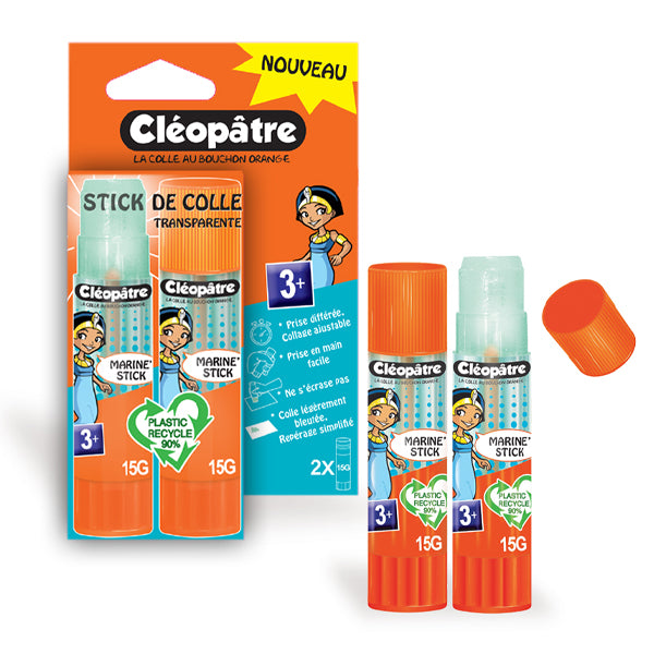 Lot de bâton de Colle "Cléostick Marine" en 15gr