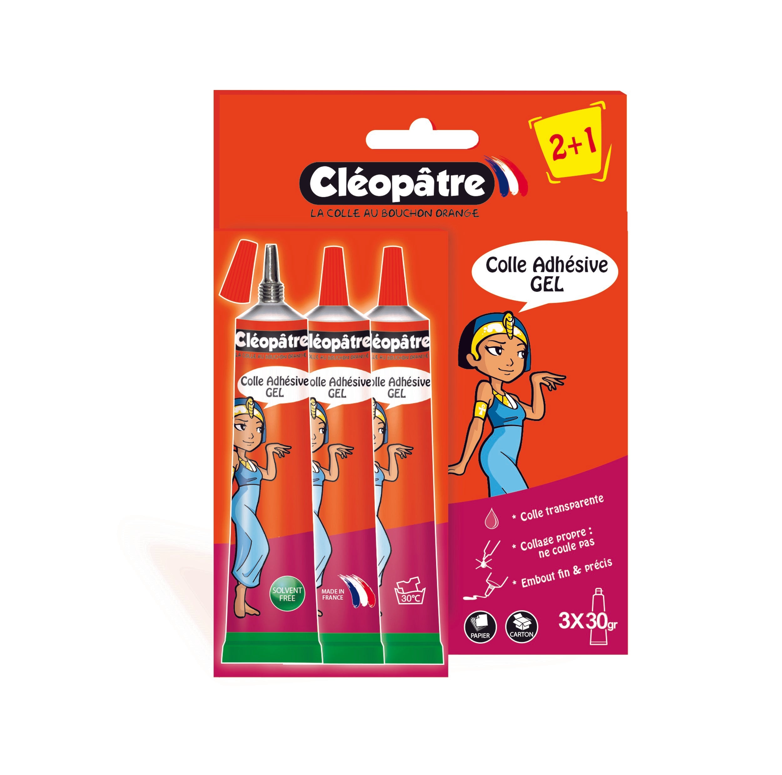 Colle écolier Cléopâtre en tube alu de 30 gr