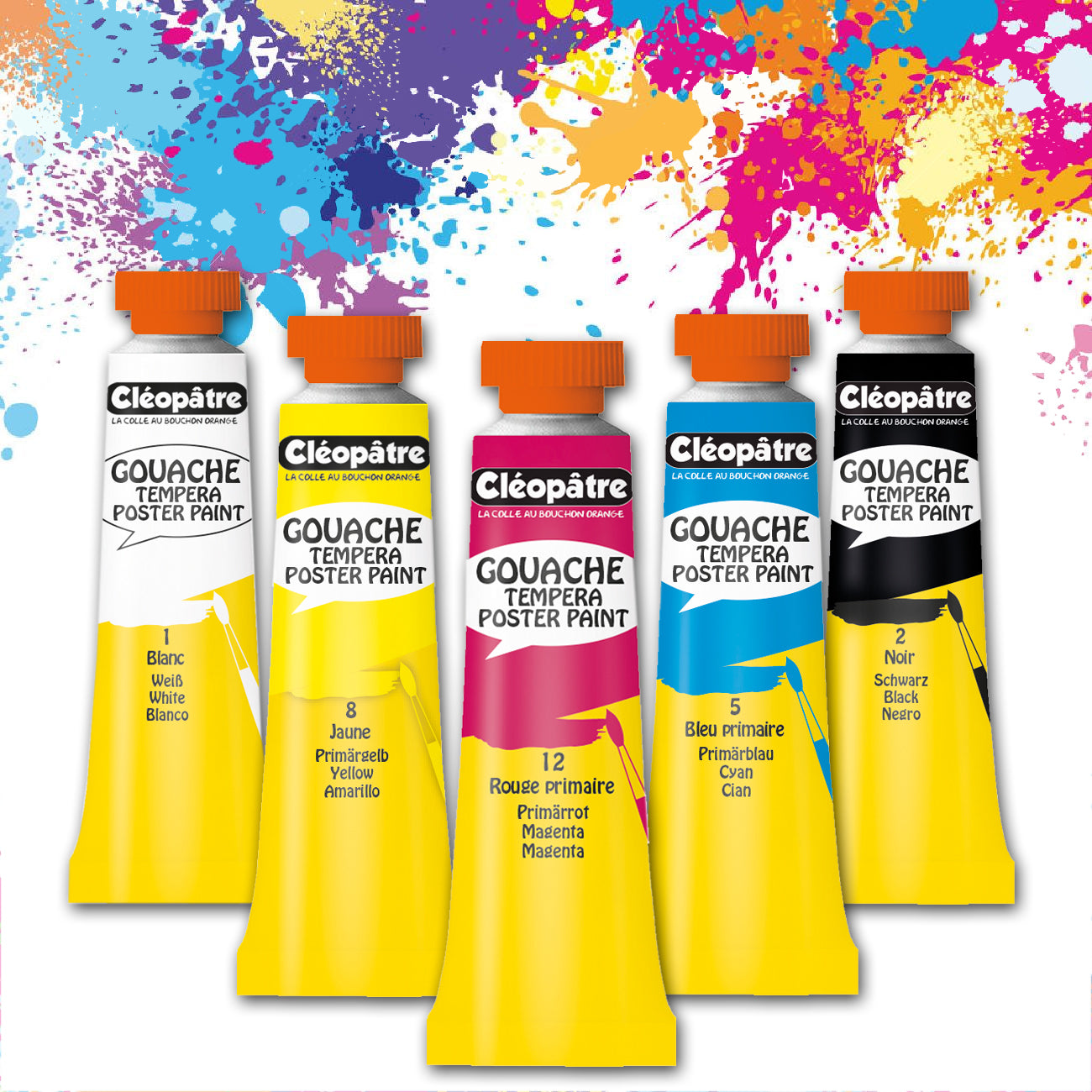 Blister de tubes de Peinture Gouache de 10 ml