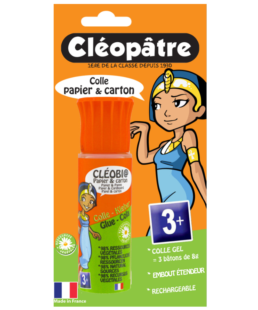 Colle végétale mini "Cléobi@" en 25g avec embout étendeur