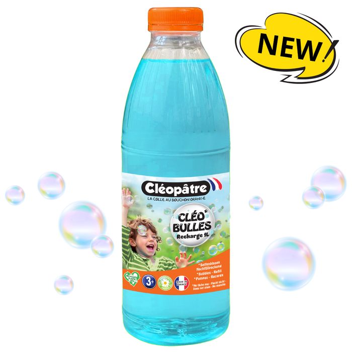 CLÉO'BULLES RECHARGE 1L de solution à bulles pour les enfants